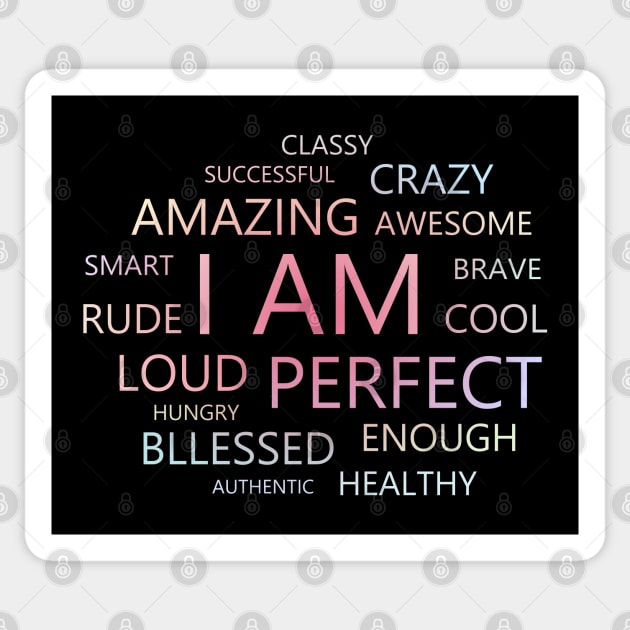 I am affirmations | Self affirmations Sticker by FlyingWhale369